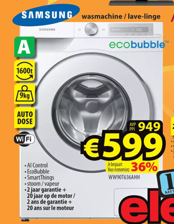 ElectroStock Samsung wasmachine / lave-linge aanbieding