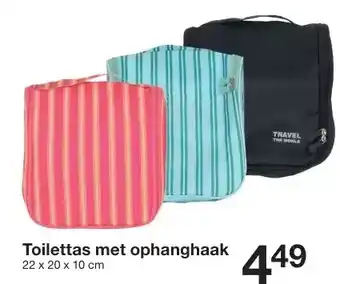 Zeeman Toilettas met ophanghaak aanbieding