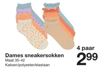 Zeeman Dames sneakersokken aanbieding