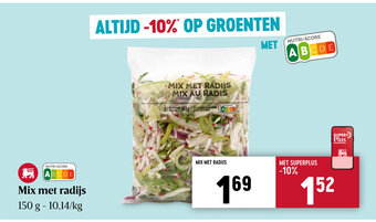 Delhaize Mix met radijs aanbieding