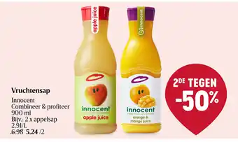 Delhaize Vruchtensap Innocent Combineer & profiteer 900 ml aanbieding