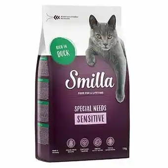 Zooplus Smilla Adult Sensitive Graanvrij Eend Kattenvoer - 10 kg aanbieding
