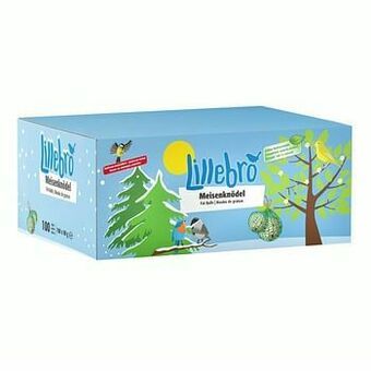 100 stuks à 90g Winter-Mezenbolletjes (zonder net) in doos Lillebro Vogelvoer