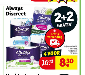 Kruidvat Always Discreet aanbieding