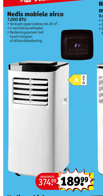 Kruidvat Nedis mobiele airco aanbieding