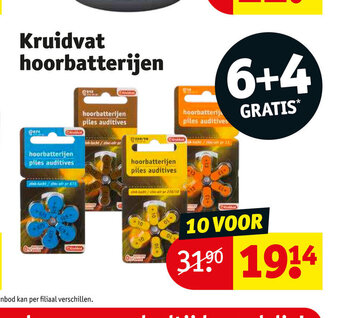 Kruidvat Hoorbatterijen aanbieding
