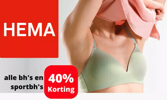 HEMA Alle bh's en sportbh's aanbieding