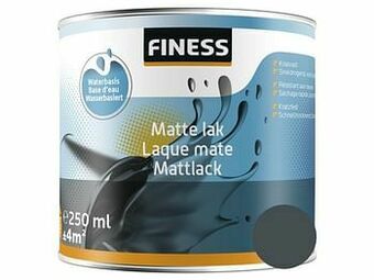 Finess Mat Lak Waterbasis Bi 250Ml Antrac.