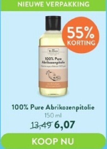 Holland & Barrett 100% pure abrikozenpitolie 150 ml aanbieding
