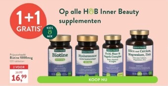 Holland & Barrett Biotine 1000 mcg 120 tabletten aanbieding