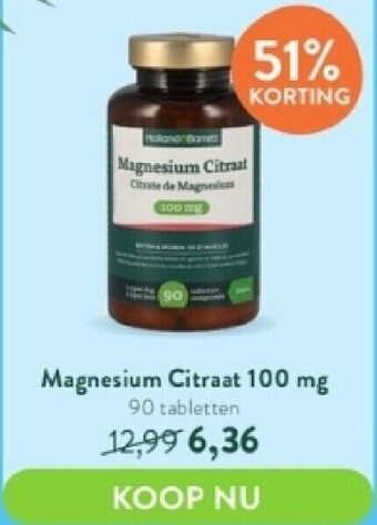 Holland & Barrett Magnesium citraat 100 mg aanbieding