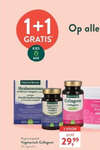 Holland & Barrett Vegetarisch collageen 30 capsules aanbieding