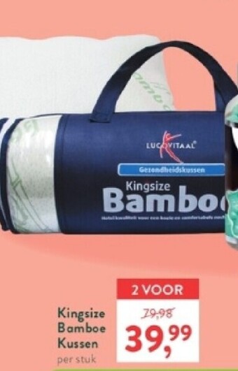 Holland & Barrett Kingsize bamboe kussen aanbieding