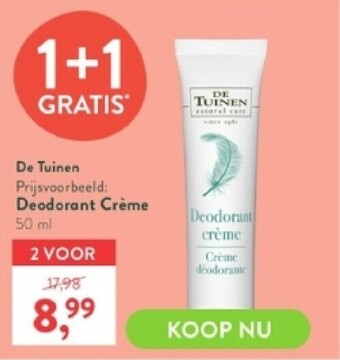 Holland & Barrett Deodorant crème 50 ml aanbieding