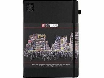 Multi bazar Sakura Schetsboek Zwart Papier 21X30 140G aanbieding