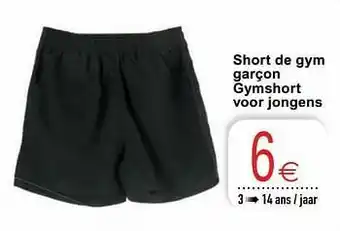 Cora Short de gym garçon gymshort voor jongens aanbieding