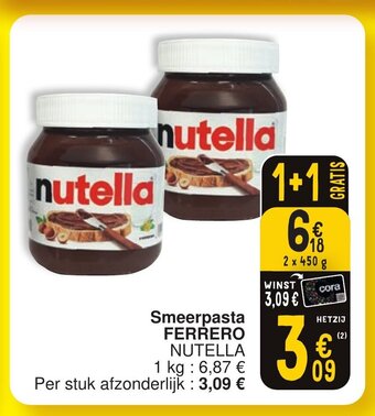 Cora Smeerpasta FERRERO NUTELLA aanbieding