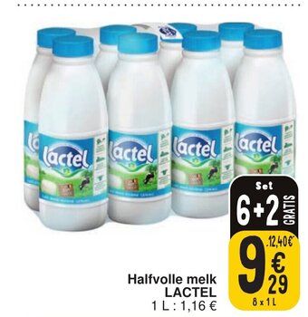 Cora Halfvolle melk LACTEL aanbieding