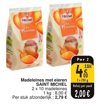 Cora Madeleines met eieren SAINT MICHEL aanbieding