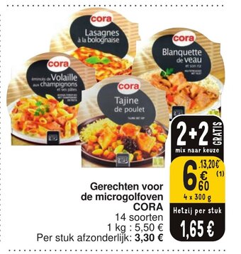 Cora Gerechten voor de microgolfoven aanbieding