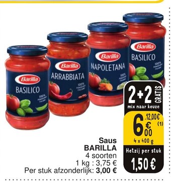 Cora Saus BARILLA aanbieding