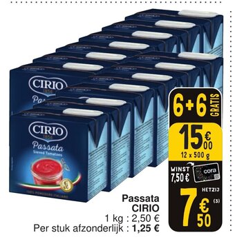 Cora Passata CIRIO aanbieding