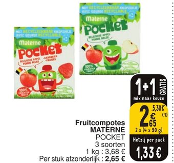 Cora Fruitcompotes MATERNE aanbieding