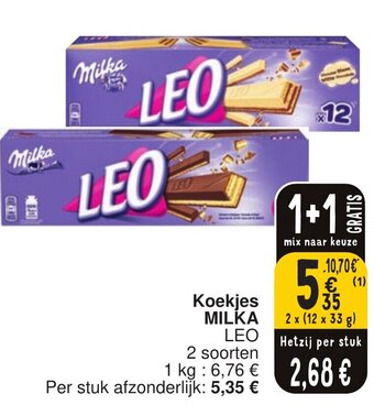 Cora Koekjes MILKA LEO aanbieding