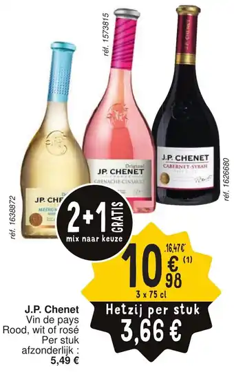 Cora J.P. Chenet Vin de pays Rood, wit of rosé aanbieding