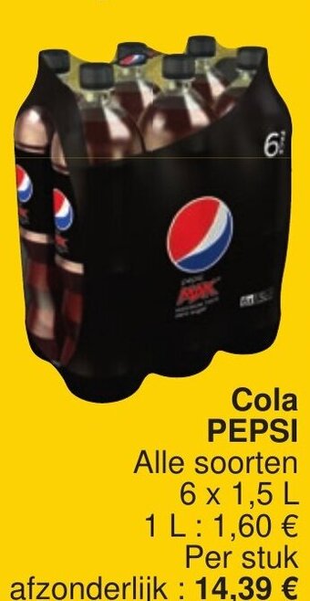 Cora Cola PEPSI aanbieding