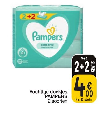 Cora Vochtige doekjes PAMPERS aanbieding