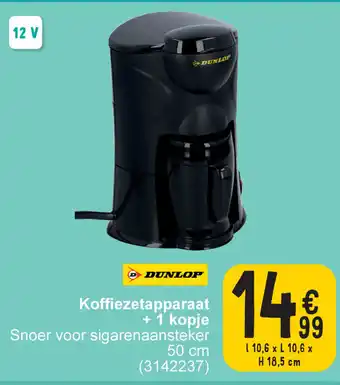 Cora Koffiezetapparaat + 1 kopje 12v aanbieding