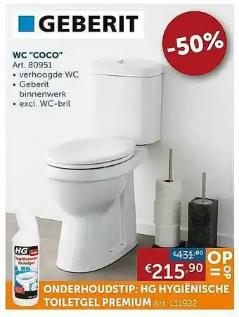 Zelfbouwmarkt Geberit Wc aanbieding