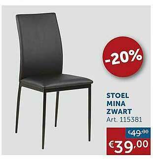 Stoel Mina Zwart