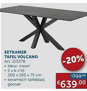 Zelfbouwmarkt Eetkamer Tafel Volcano aanbieding