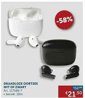 Zelfbouwmarkt Draadloze Oortjes Wit Of Swart aanbieding