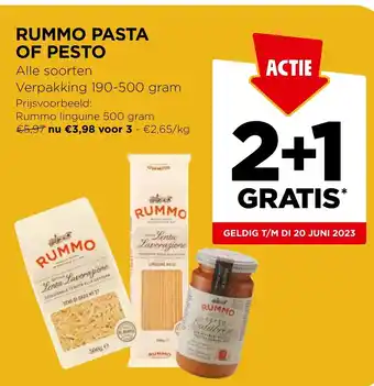 Jumbo RUMMO PASTA OF PESTO aanbieding
