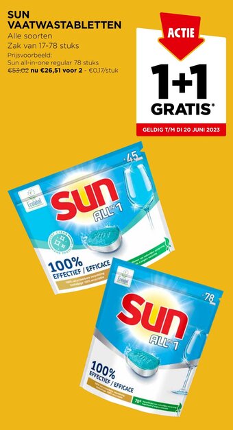 Jumbo Sun VAATWASTABLETTEN aanbieding