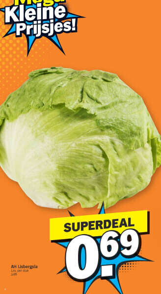 Albert Heijn Ah ijsbergsla aanbieding