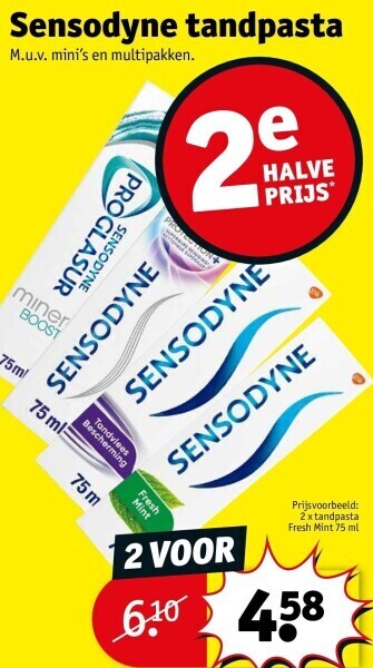 Kruidvat Sensodyne tandpasta aanbieding