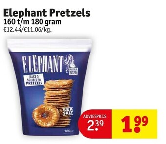 Kruidvat Elephant pretzels 160 t/m 180 gram aanbieding