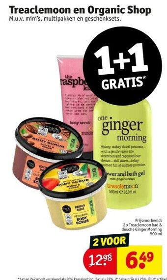 Kruidvat Treaclemoon en organic shop aanbieding
