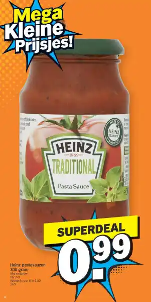 Albert Heijn Heinz pastasauzen 300 gram aanbieding