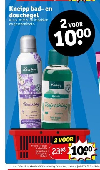 Kruidvat Kneipp bad- en douchegel aanbieding