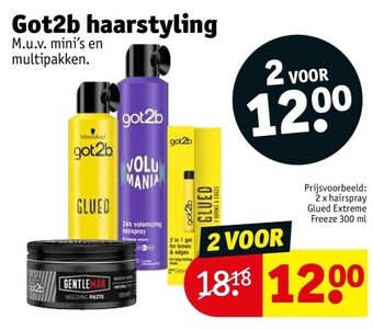 Kruidvat Got2b haarstyling aanbieding