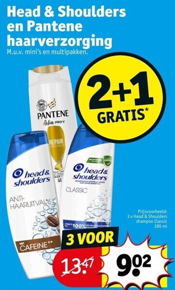 Kruidvat Head & shoulders en pantene haarverzorging aanbieding