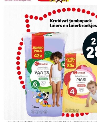 Kruidvat Kruidvat jumbopack luiers en luierbroekjes aanbieding