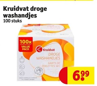 Kruidvat Kruidvat droge washandjes 100 stuks aanbieding