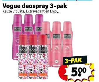 Kruidvat Vogue deospray 3-pak aanbieding