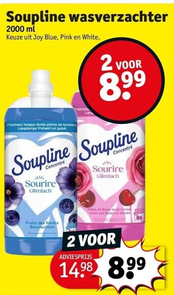 Kruidvat Soupline wasverzachter 2000 ml aanbieding